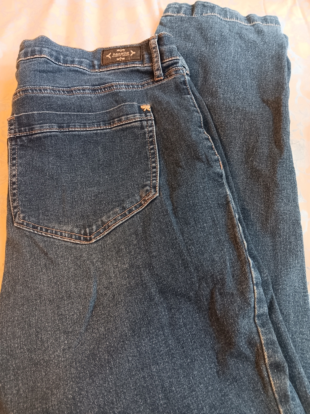 Womens Nanette lepore belle high rise ankle slim denim jeans 14